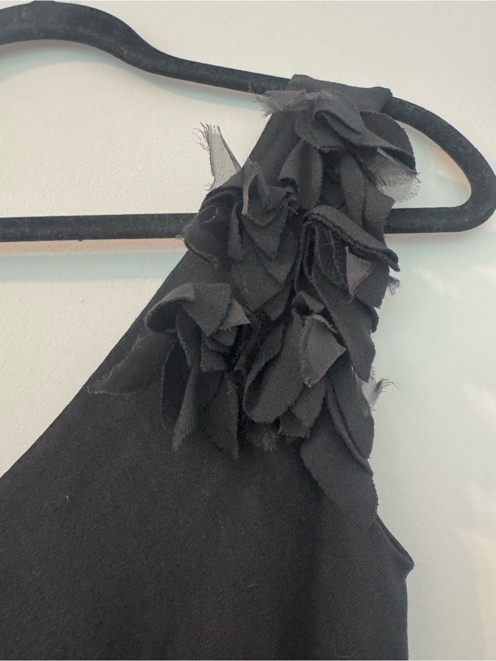 Zara Black Maxi Dress with one-Shoulder Ruffle Detail - Picture 4 of 5